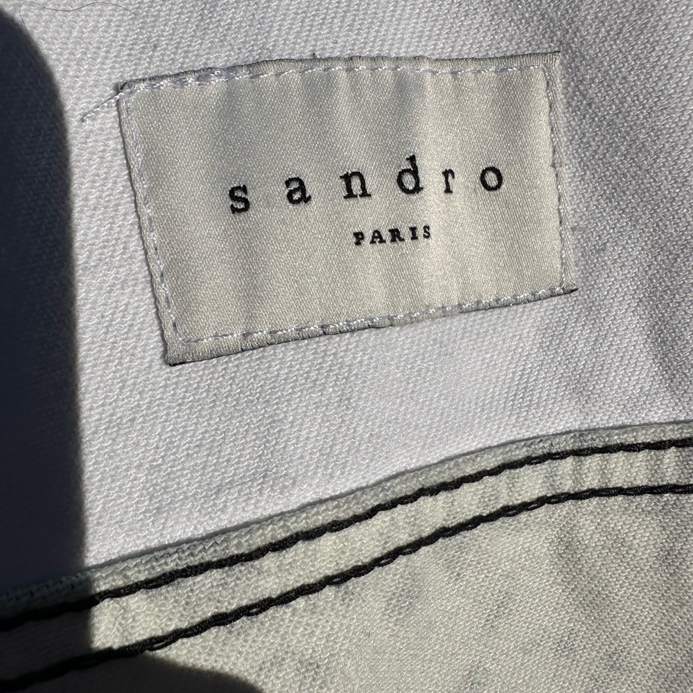 Sandro White Reptile Denim Vest - Picture 11 of 11